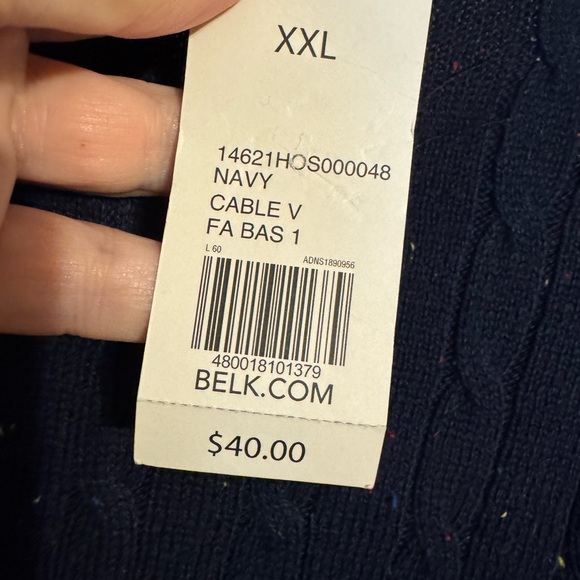 NWT   NAVY SUPER SOFT!!  V-Neck Sweater PLUS 2X    #CL - Picture 11 of 11